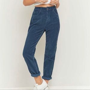 BDG Blue Corduroys high waist mom style size 28
